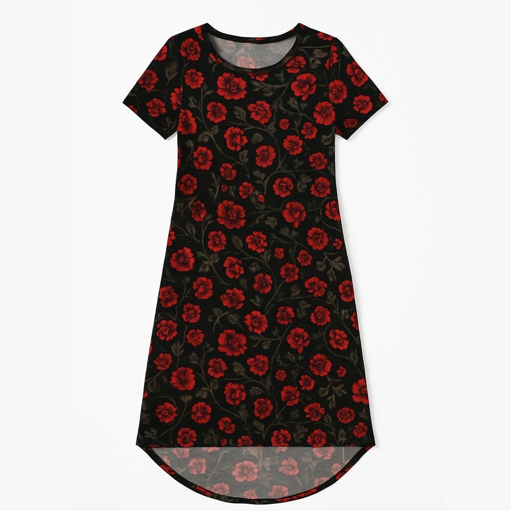 🎁Lularoe black Carly floral dress